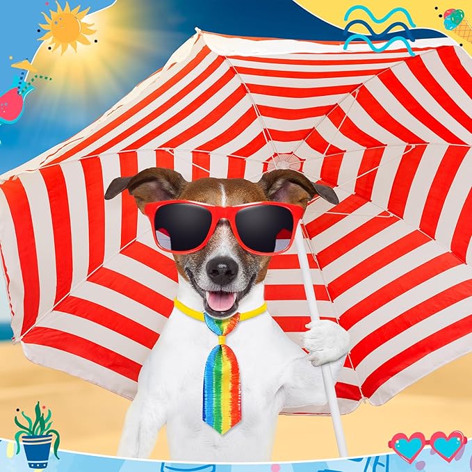 Eccliy 50 Pcs Tie Dye Dog Collars for Dogs Spring Summer Cute Puppy Bow Ties Adjustable Neckties Set Bow Collar for Pet Decoration Supplies