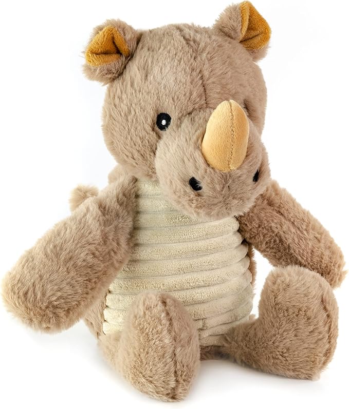 Giftable World Safari Pet Plush Toy with Squeaker (Bear, Rhino, Elephant)