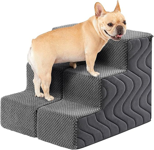 Dog Stairs for Bed, Dog Steps for High Bed, Pet Steps for Small Dogs and Cats, Non-Slip Balanced Pet Ramp Indoor