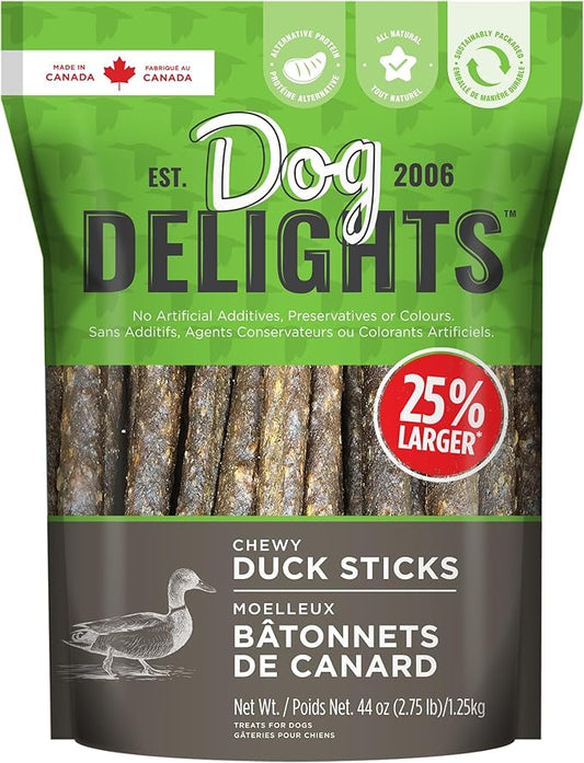 Dog Delights Chewy Duck Sticks 1.25KG, Dog Treats