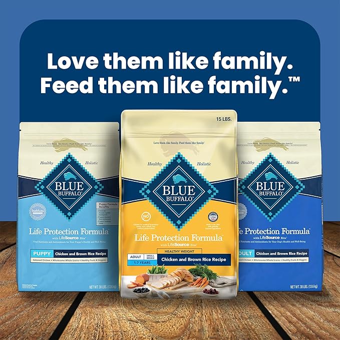 Blue Buffalo Life Protection Formula Healthy Weight Natural Small Breed Dry Dog Food, Supports an Ideal Weight, Made with Natural Ingredients, Chicken & Brown Rice Recipe, 15-lb Bag