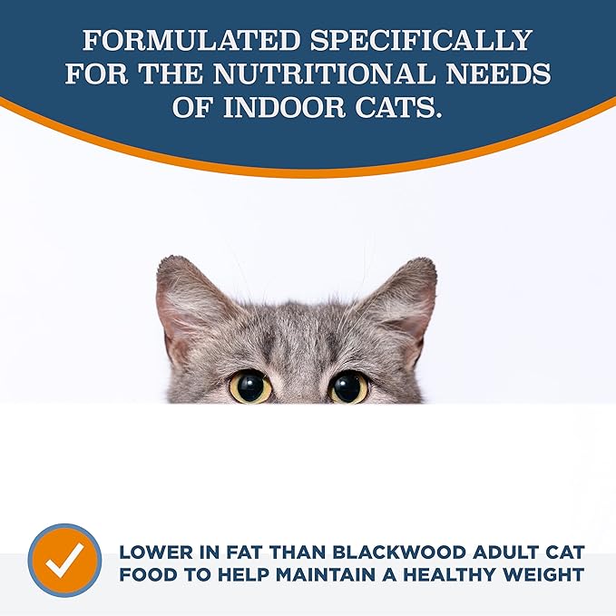 Blackwood Dry Cat Food, Indoor Formula, Chicken Meal & Brown Rice Recipe, 13.2 Pound Bag, High Protein, Slow Cooked
