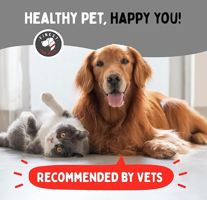 Wild Alaskan Salmon Oil for Dogs & Cats - Omega 3 Fish Oil with Pollock & Salmon for Sensitive Skin & Coat Health. EPA & DHA Ease Itching, Supports Joint, Immune & Heart Health (32oz)