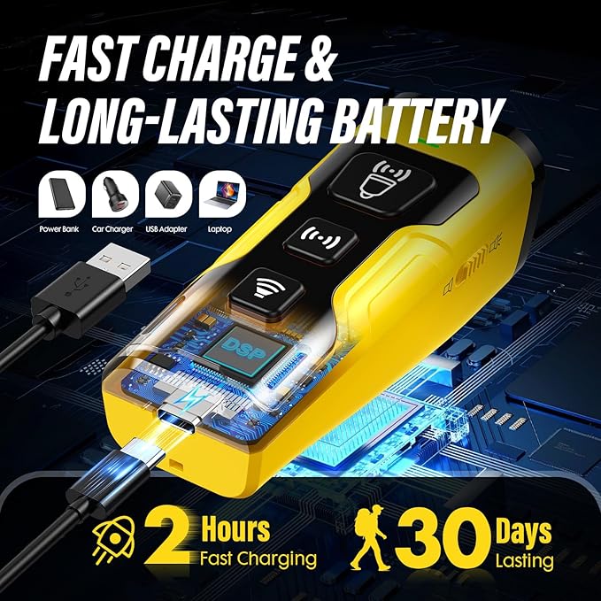 Dog Bark Deterrent Device, 3X Ultrasonic Anti Barking, 6 Training Modes 23 FT Range Barks No More Indoors Outdoors Behavior Correct Safe & Humane Rechargeable Compact Bark Control for Dogs