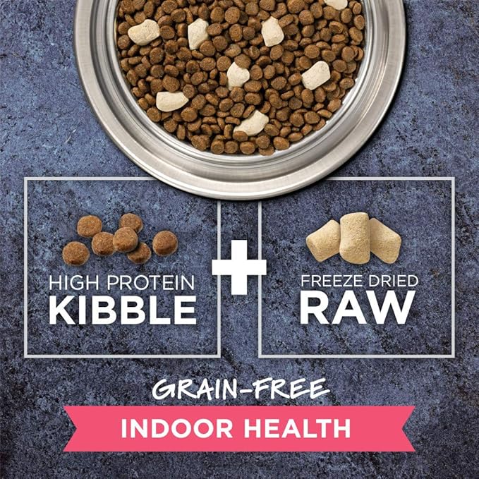 Instinct Raw Boost Indoor Health, Natural Dry Cat Food with Freeze Dried Pieces, Grain Free Recipe - Real Rabbit, 4.5 lb. Bag