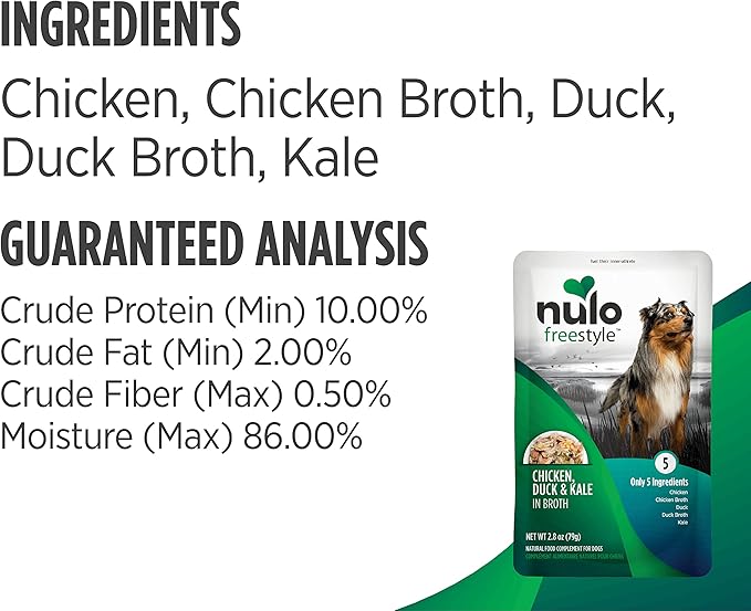 Nulo Freestyle Variety Flavor Real Meat Grain-Free Premium Puppy & Dog Food Topper, 2.8 Ounce (Pack of 6)