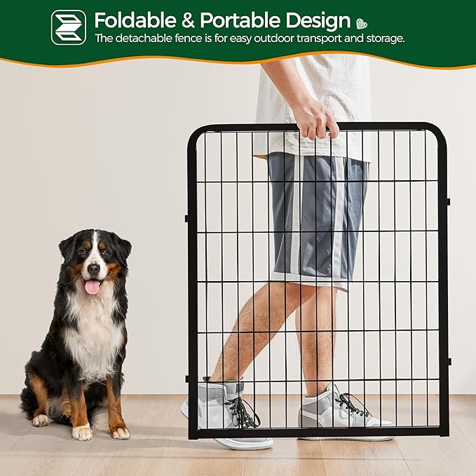Yaheetech Dog Playpen Outdoor, 32 inch 6 Panels Dog Pen Indoor Heavy Duty Puppy Exercise Pen Metal Pet Fence for RV Camping/Yard/Garden