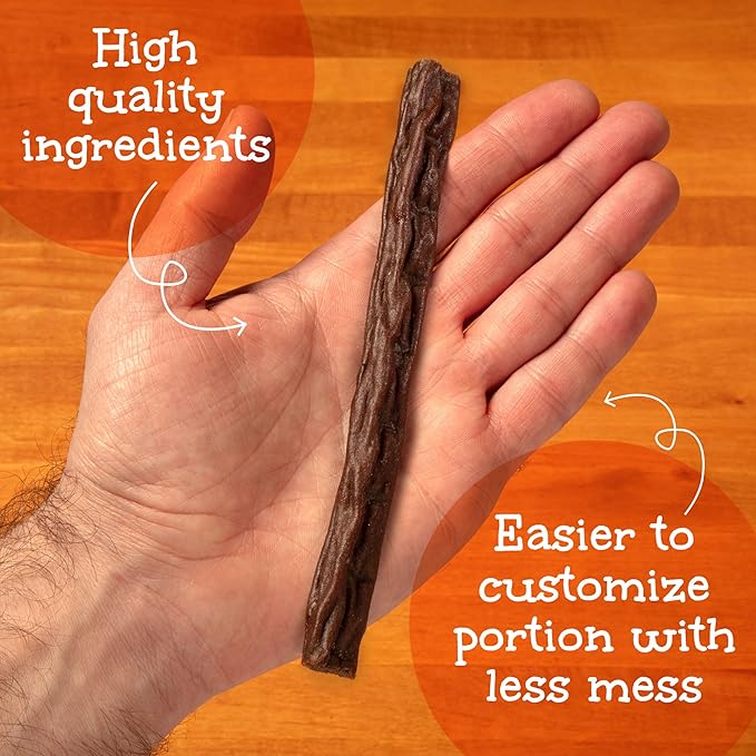 Happy Howie's Woof Stix - Healthy Dog Treats, Flavorful Slow Cooked Beef Stick, Natural Ingredients, Hormone Free - Beef, (Pack of 3)