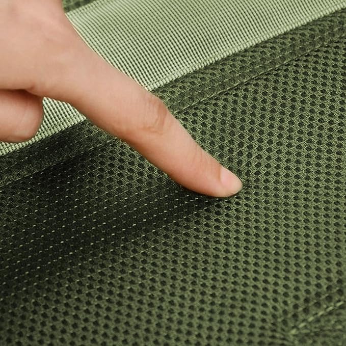 Tactical Dog Backpack Harness for Large Breed Original Design Metal Buckle Vest with Side Bags Pouches for Service Working Training (Green (with 2 Pouches), L)