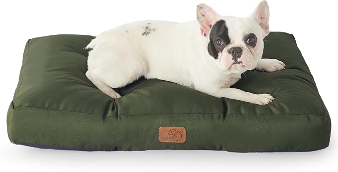 Bedsure Dog Bed Medium Size Dogs - Washable Pet Bed Mattress with Oxford Fabric, Water Resistant Flat Pet Pillow Cushion for Medium Dog Crate, 30x20x4, Lentil Sprout