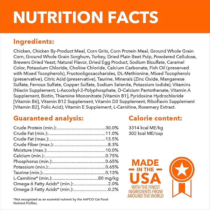 IAMS Proactive Health Indoor Weight Control & Hairball Care Adult Dry Cat Food, Chicken & Turkey Recipe, 3.5 lb. Bag