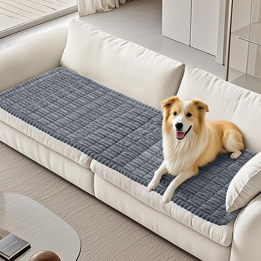 Couch Cover for Dogs Washable, Non-Slip Pet Couch Covers for Sofa, Durable Dog Couch Cover Protector, Fuzzy Sofa Slipcovers for Dog, Pet Friendly