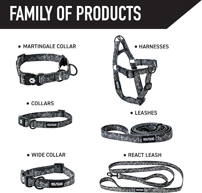 Wolfgang Heavy Duty Adjustable Dog Harness, Pull-Tested to Over 800 lbs for Walking & Training, WolfMountain Print, Extra Large