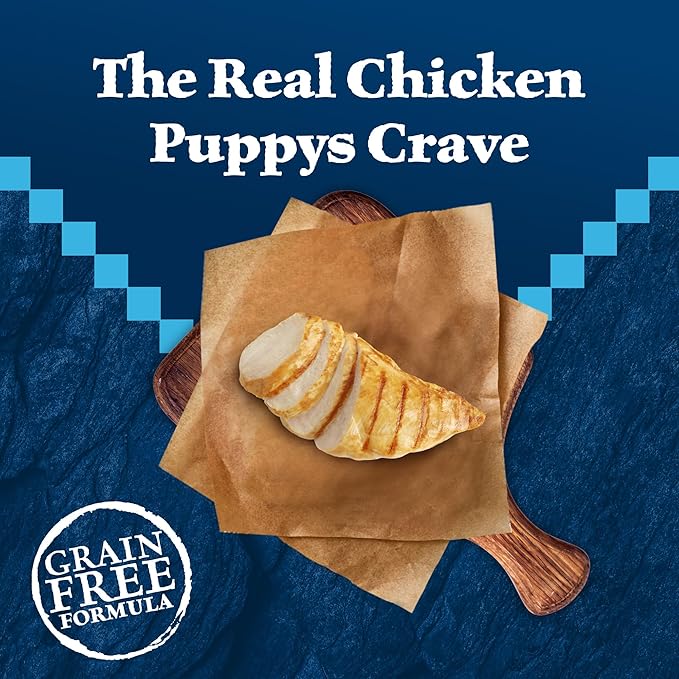 Blue Buffalo Wilderness Puppy High-Protein Dry Dog Food with Real Chicken, Grain-Free, Made in The USA with Natural Ingredients, Chicken, 4.5-lb. Bag (Pack of 4)