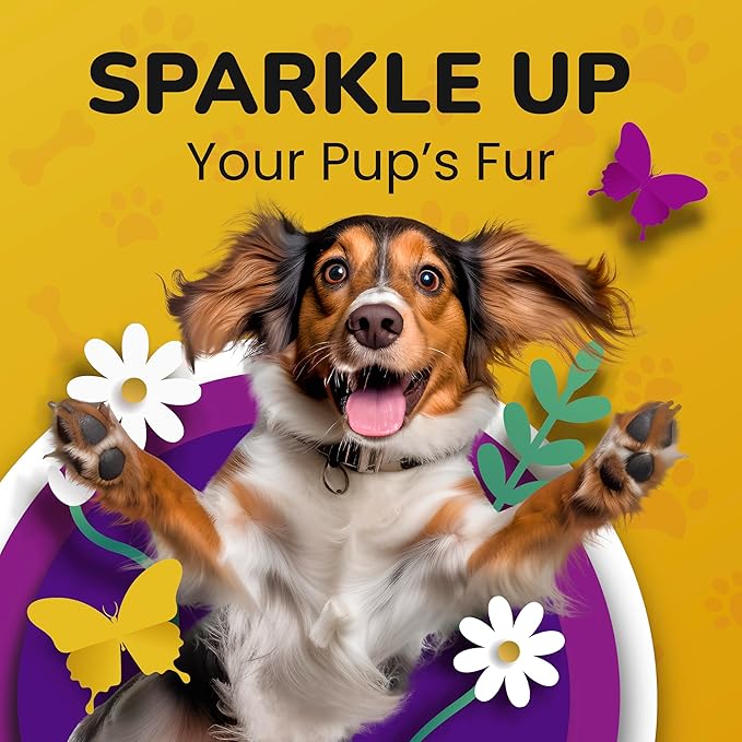 Omega 3 Fish Oil for Dogs Skin and Coat - Wild Alaskan Pollock Oil for Itchy Skin- Omega 3 Fatty Acids for Dogs - Liquid EPA & DHA Supplements - with Zinc, Vitamin C, B2, B7 & E - 16 Fl Oz