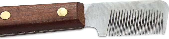 Mars Coat King Professional Dog Stripping Knife Grooming Tool, Short/Wide Blade and Slant Tooth - Right-Handed