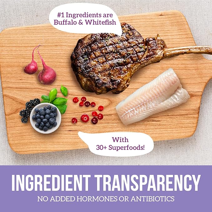 Health Extension Grain Free Buffalo & Whitefish Little Bites (23.5 lb / 10.66 kg) - Small Kibble Formula with Omega 3 & Whole Foods for Teacups, Toys & Miniature Dogs