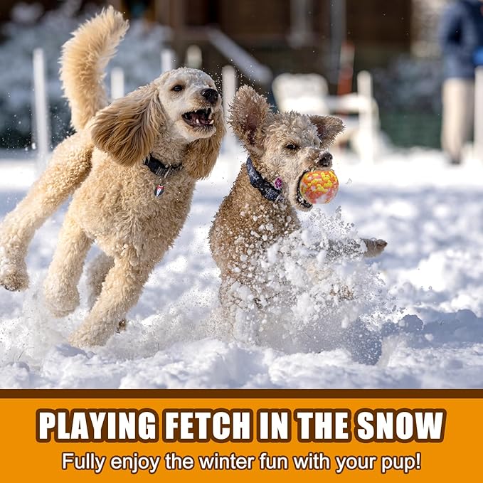 Dog Balls, Indestructible Tennis Balls for Dogs, Durable Bouncy Dog Toy Balls for Aggressive Chewers, Interactive Dog Toys for Fetch Game, Lightweight Floating Dog Toys