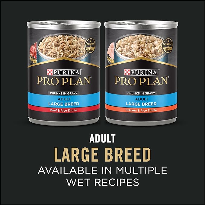 Purina Pro Plan Large Breed Dry High Protein Dog Food with Probiotics for Dogs, Beef and Rice Formula - 18 lb. Bag