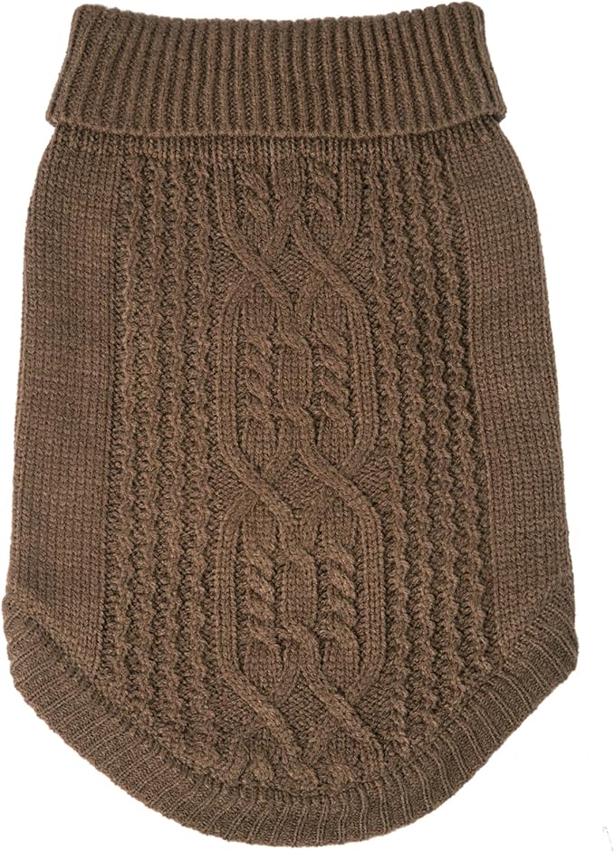 Stretchy Cat Sweater - 17 Colors & 6 Sizes | Snug Winter-Ready Knit for Boy/Girl Cats & Kittens(Brown, X-Small)