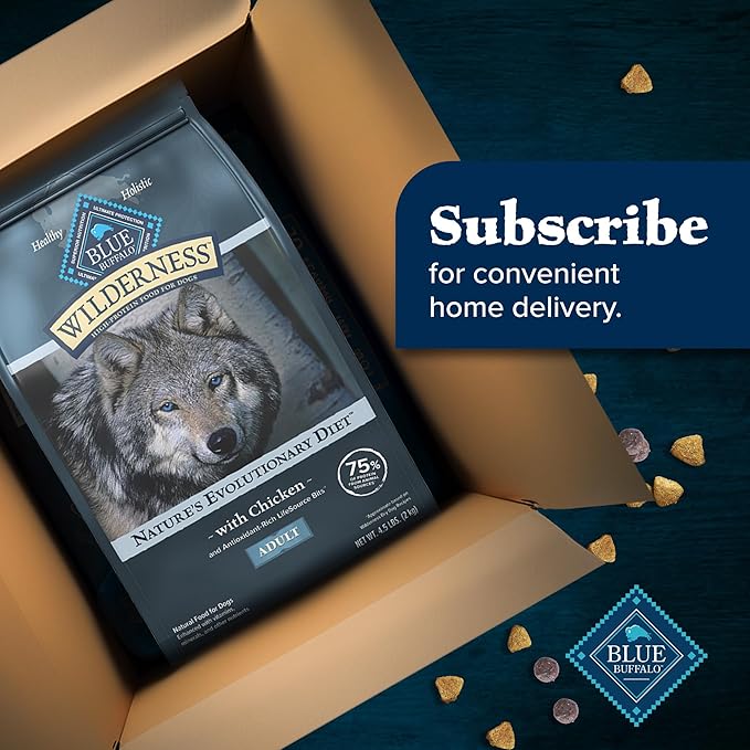 Blue Buffalo Wilderness Dry Dog Food Plus Wholesome Grains, Chicken, 4.5 lbs.