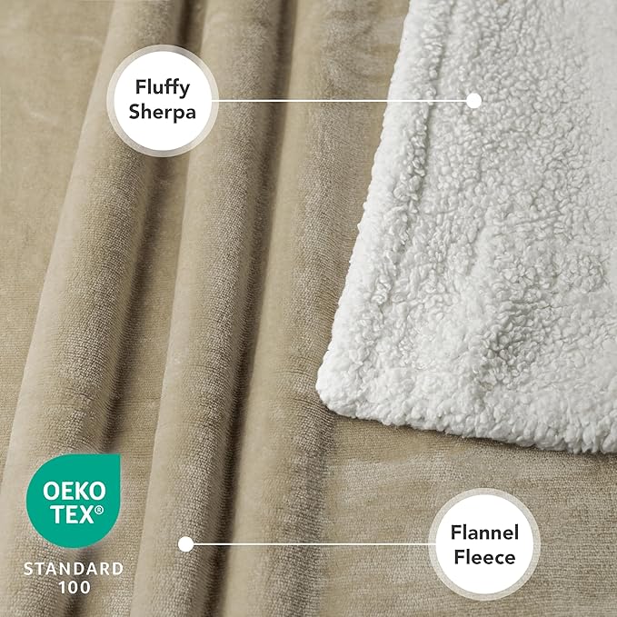 PetAmi Dog Blanket for Small Medium Dogs, Pet Bed Blanket Cat Puppy Kitten, Fleece Furniture Couch Cover Protector Sofa Car, Soft Sherpa Dog Throw Plush Reversible Washable, Mini 29x40 Taupe