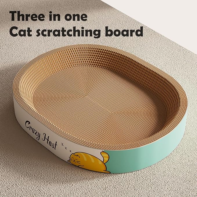 Pet Scratching Board Cat Scratch Pad for Indoor Sleeping (19.7" L x 13.8" W x 3.5" H)