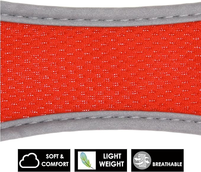 Dog Harness (Chest 20.5"-22", Weight 20–25 lbs) Athletica Adjustable Heavy Duty No Choke Puppy Vest for Large Dogs Lightweight Air Mesh, Reflective, Puppy Essentials – Red, X-Large