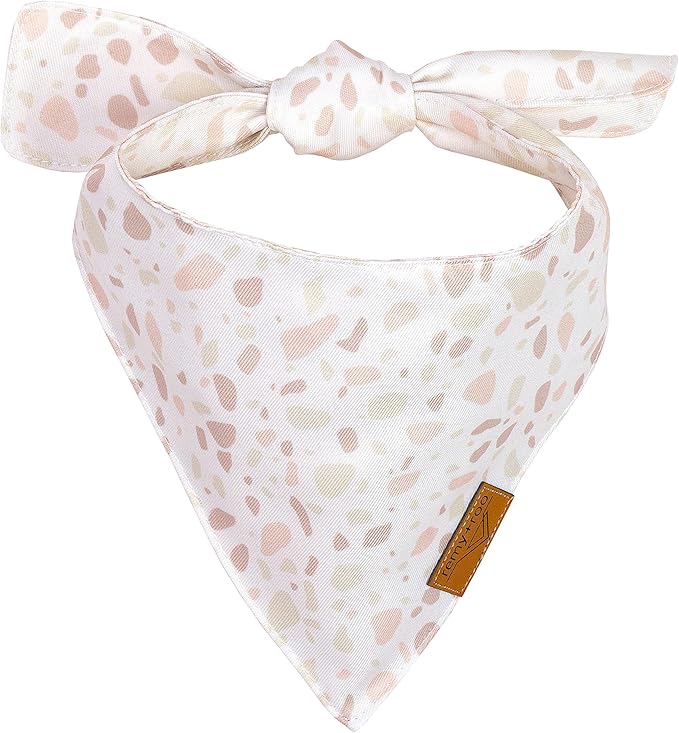 Remy+Roo Extra Large Spring Dog Bandanas - 4 Pack Shannon Set | Premium Durable Adjustable Polyester Fabric | Patented Shape Girl Dog Bandana, Floral Dog Bandana | Ideal for Birthday Party