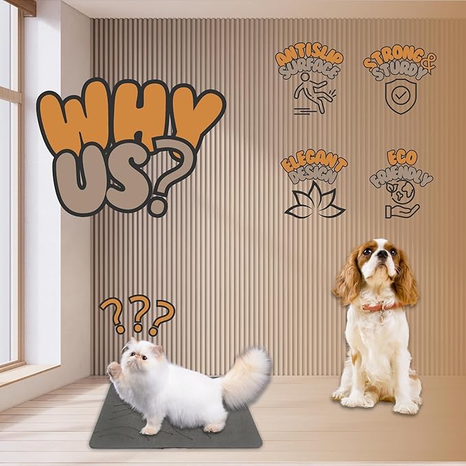 Stone Drying Dog Mat with Diatomaceous Earth – Anti-Slip, Fast Drying, Ideal for Messy Drinkers and Water Spills.