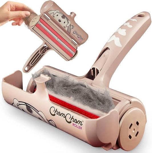 ChomChom Roller Pet Hair Remover – Original Size Reusable Lint Roller for Cat & Dog Hair on Furniture, Couch, Carpet, Car, Rugs & Bedding – Portable, Eco-Friendly (Dog)