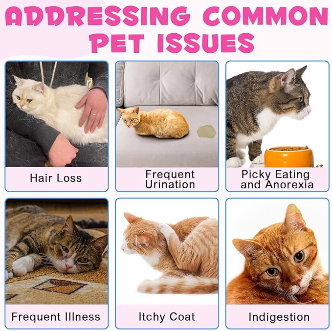 Collagen for Cats, Skin and Coat Supplement for Cats, Liquid Collagen for Cats, Itch Relief for Cats with Allergies, Support Immunity, Joint Health, Cat Collagen Supplement (2 Fl Oz)