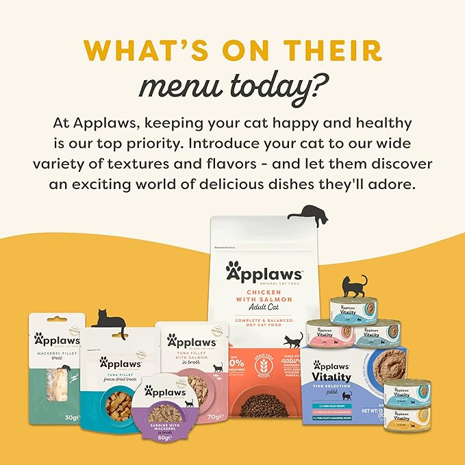 Applaws Vitality Wet Cat Food in Broth, Natural Cat Food with Added Vitamins & Minerals, Grain-Free, Carrageenan Free, Chicken Breast in Broth (24 Count, 2.47 oz Cans)