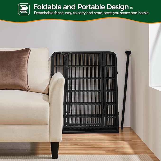 Yaheetech Dog Playpen Outdoor, 32 inch 16 Panels Dog Pen Indoor Heavy Duty Puppy Exercise Pen Metal Pet Fence for RV Camping/Yard/Garden