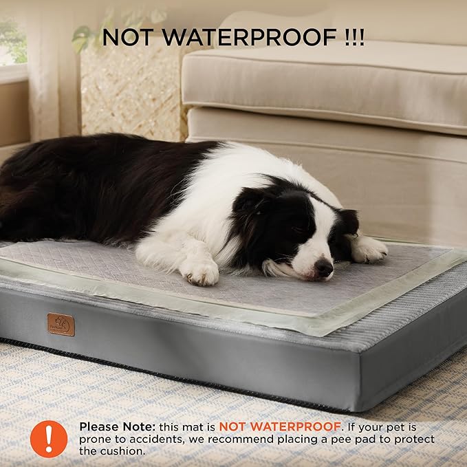 Bedsure Dog Beds Large Sized Dog- Orthopedic Pet Beds with Removable Machine Washable Cover, NOT Waterproof Egg Crate Foam Puppy Pad, Suitable for Pet Up to 50 lbs, 35"x22"