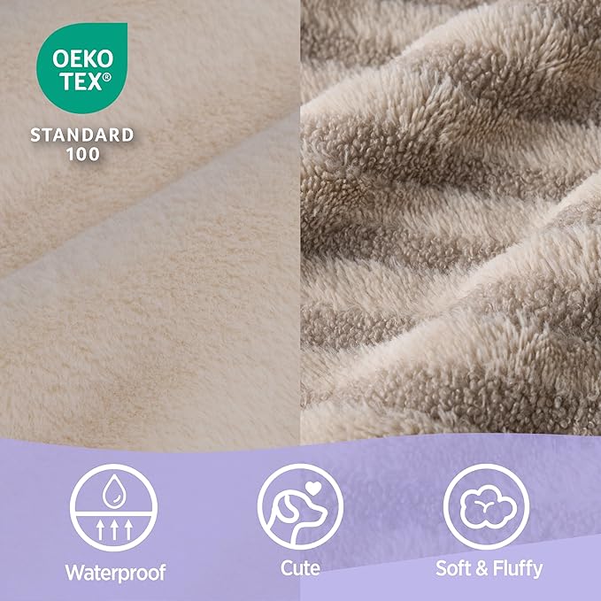 LE SURE Cute Dog Bed for Small Dogs, Orthopedic Waterproof Small Pet Beds with Sides, High Back Non-Slip Bottom and Egg-Crate Foam Puppy Couch Sofa with Washable Removable Cover, Hazel