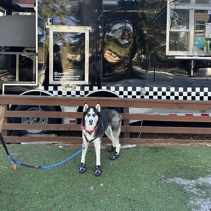 Dog Shoes for Large Medium Size Dogs, Waterproof Anti Slip Dog Boots&Paw Protectors for Summer Hot Pavement Winter Snow, Breathable Dog Booties for Outdoor Walking Hiking Hardwood Floor