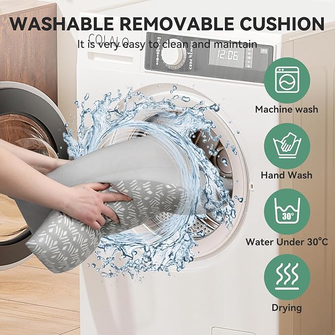 Rectangle Cat Dog Bed for Large Medium Small Pets Indoor Outdoor Machine Washable Sleeping Sofa Non-Slip Bottom Soft Puppy Bed Durable Orthopedic Calming Pet Cuddler (Medium, Grey Pattern)