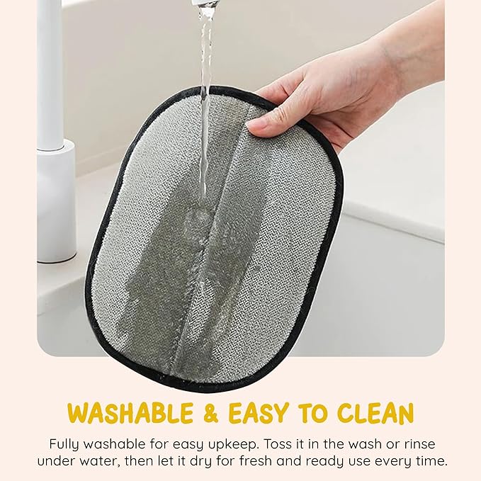 Pet Hair Removal Glove 2-Pack – Reusable Dog & Cat Fur Remover Mitts – Electrostatic Lint Removal Tool for Furniture, Clothing, Carpet & Car Seats