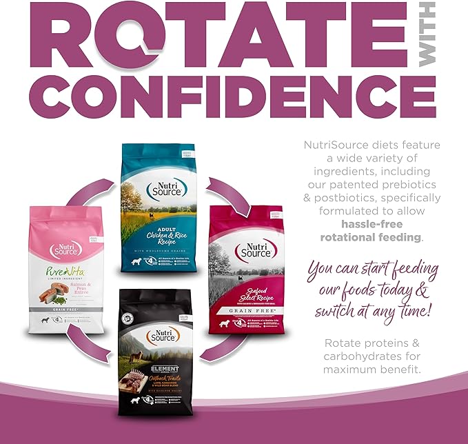 NutriSource Element Series Wild Range Dry Dog Food, Chicken, Pork & Bison, 4LB