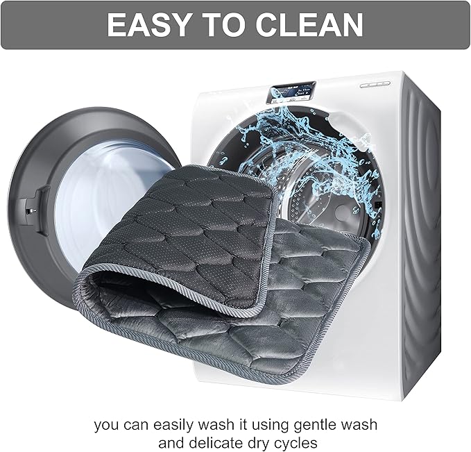 Dog Crate Mats,Soft Kennel Pads Washable with Anti-Slip Bottom,Dog Kennel Pads for Sleeping,Pets Mattress Cat Dog Beds for Large Medium Dogs(35x22,Grey)