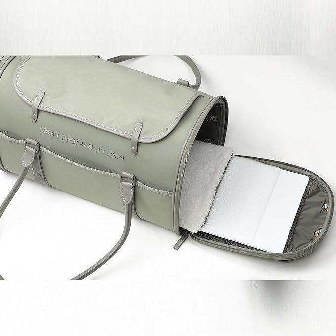 Cat Soft-Sided Carrier, Airlien Compliant, with Ventilation, for Pets Upto 16 lbs (Matcha Green)