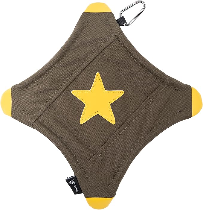 TSPRO Tactical Dog Flying Discs, Anti-Rip Nylon for Aggressive Chewers & Medium to Large Dogs, Water Floating Arched Flyer, Lightweight and Portable for Parks/Beach/Camping/Training (9", Green)