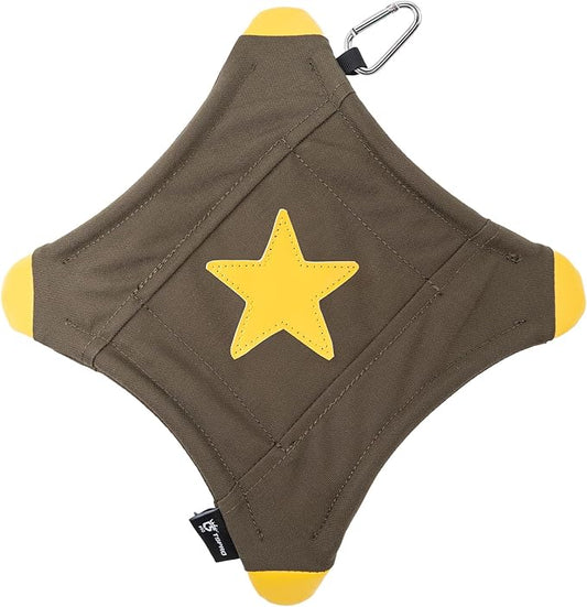 TSPRO Tactical Dog Flying Discs, Anti-Rip Nylon for Aggressive Chewers & Medium to Large Dogs, Water Floating Arched Flyer, Lightweight and Portable for Parks/Beach/Camping/Training (9", Green)