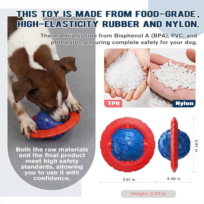 KADTC Dog Squeaky Toy for Small/Medium Dogs Fetch Outdoor Interactive Indoor Chew Teething Ball Crate Traning Toys