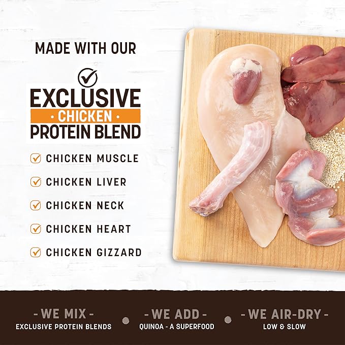 Earth Animal Wisdom Air-Dried Jerky Chicken Recipe | Dog Treats | Dog Snacks | Premium Natural Chicken Jerky Strips | 4 oz | Made in The USA (Pack of 3)