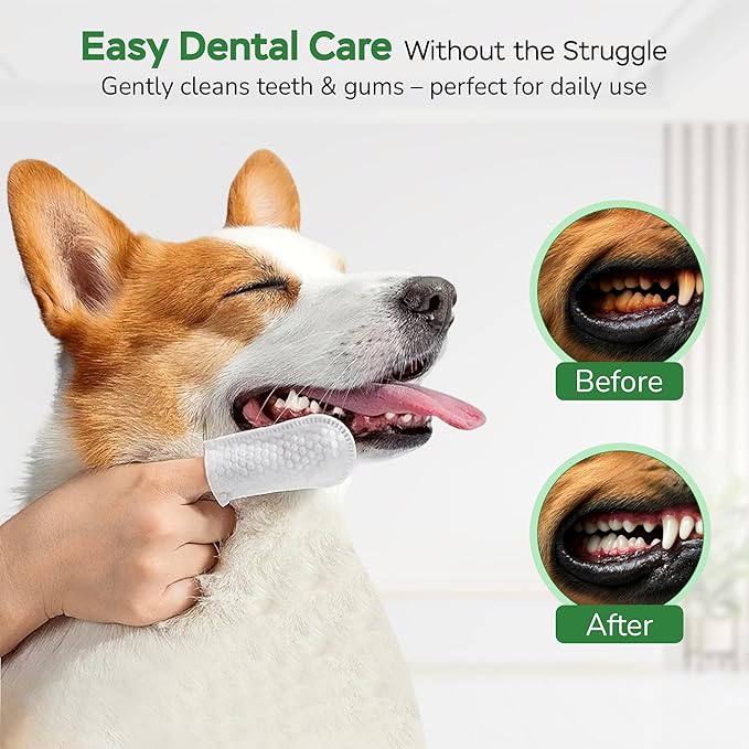 Puppy Essentials Kit Contains Dog Wipes for Paws and Butt, Nourishing Paw Balm, Teeth Cleaning Wipes & Poop Bags Set | Dog Camping Essentials and Travel Accessories