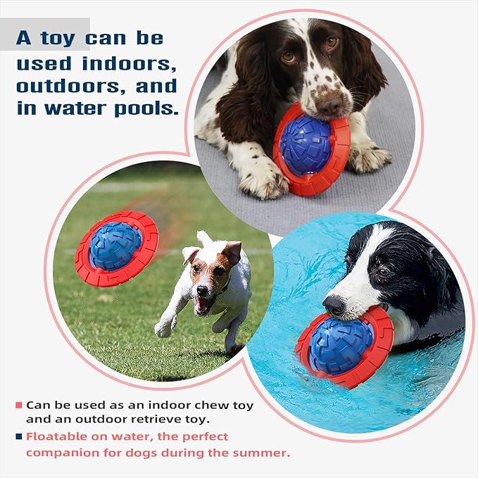KADTC Dog Squeaky Toy for Small/Medium Dogs Fetch Outdoor Interactive Indoor Chew Teething Ball Crate Traning Toys