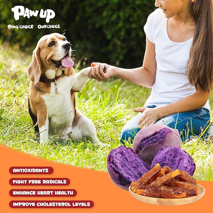Chicken Sweet Potato Dog Treats, Orange & Purple Sweet Potato Dog Chews with Taurine, Nutritious Healthy Pet Snack, 12.5 oz
