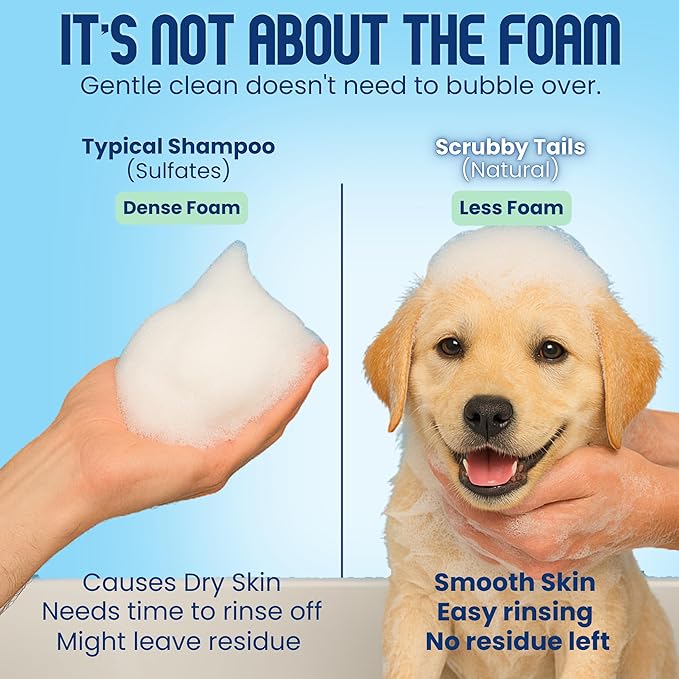 Organic Dog Shampoo - Puppy Oatmeal Shampoo for Itchy Skin Relief - Hypoallergenic for Sensitive Skin,for Dogs of All Ages,Deodorizes Smelly Dogs,Tearless,Made in USA, 16oz (Unscented)